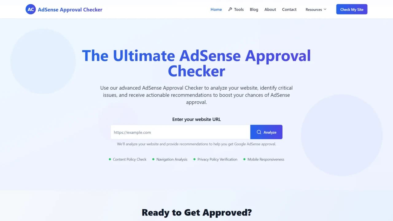FixAdSense.com — AdSense Eligibility Check করার সেরা টুল