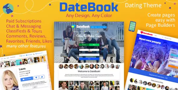 [GPL] DateBook v4.6.7 – Dating WordPress Theme