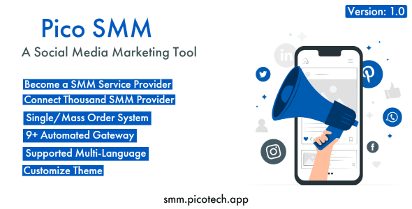 PicoSMM v1.1.1508 – Social Media Marketing Script Panel